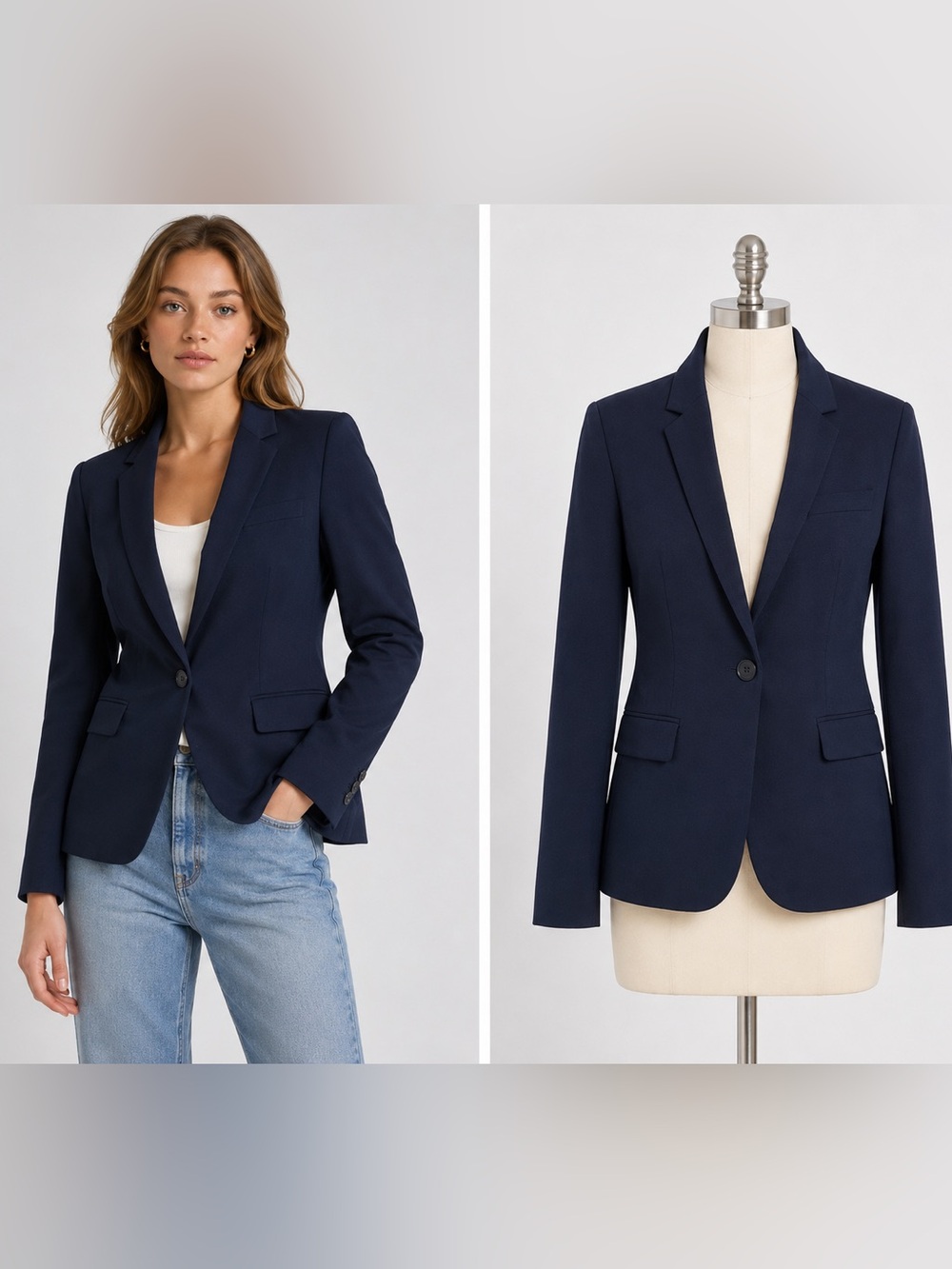 JUDITH & CHARLES- Classic Navy Blazer